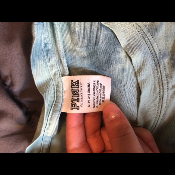 PINK blue tye dye shirt - Picture 2 of 3